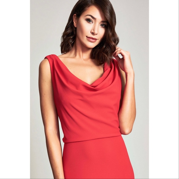 Tadashi Shoji Kayo Cross Back Crepe Gown - Picture 2 of 12